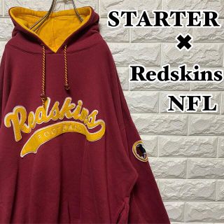 【STARTER×NFL Redskins】プルオーバーパーカー 刺繍ロゴ(パーカー)