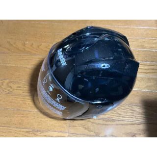 【さとさん専用】バイザー取付可ヘルメット【58〜60cm】（メタリックブラック）(ヘルメット/シールド)