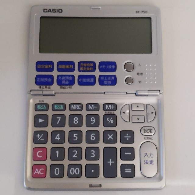 CASIO(カシオ)のCASIO　金融電卓　BF-750 インテリア/住まい/日用品のオフィス用品(オフィス用品一般)の商品写真