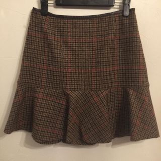 バーバリーブルーレーベル(BURBERRY BLUE LABEL)の【未使用タグ付き】バーバリーブルレーベル ウールチェックミニスカート サイズ38(ミニスカート)