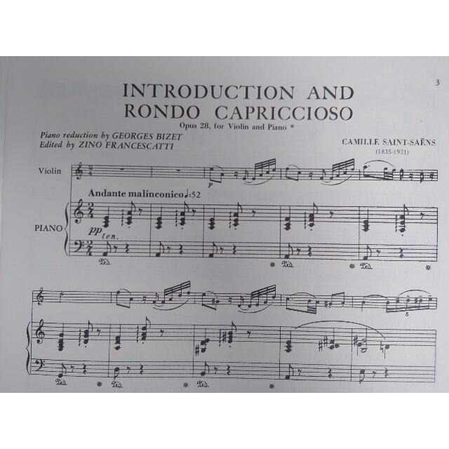 【楽譜】サン=サーンス　序奏とロンドカプリチオーソ　Op28  楽器のスコア/楽譜(クラシック)の商品写真