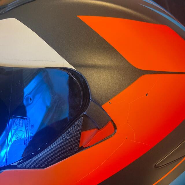 agvヘルメット　k5s コアヘルメット マットブラック ブルー オレンジバイク