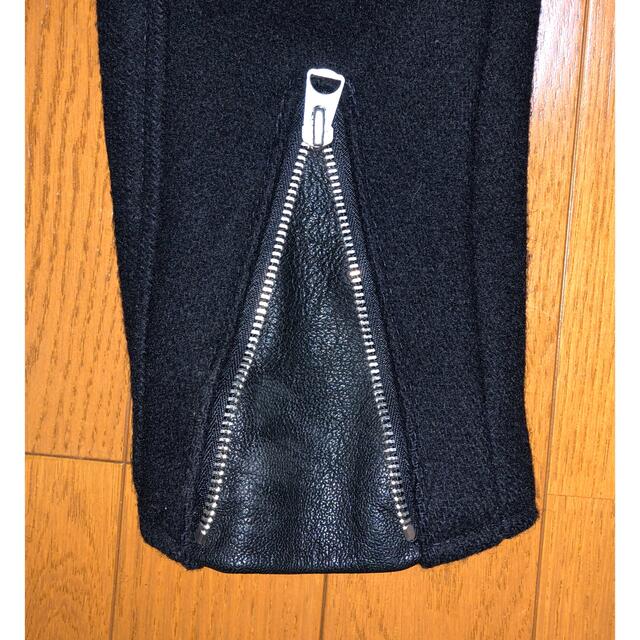 良品 Schott 769 ライダースPコート 34 黒 銀 ライダースコート