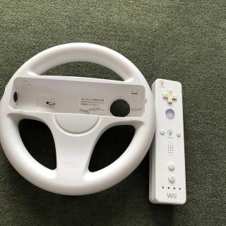 Wii - wii マリオカート ソフト ハンドル コントローラセットの通販 by