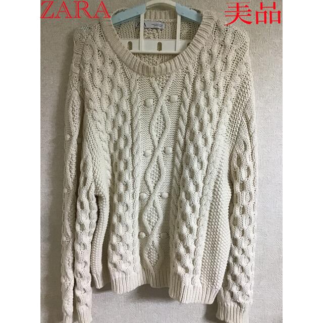 【美品】ZARA ケーブルニット セーター　Lサイズ相当 | フリマアプリ ラクマ