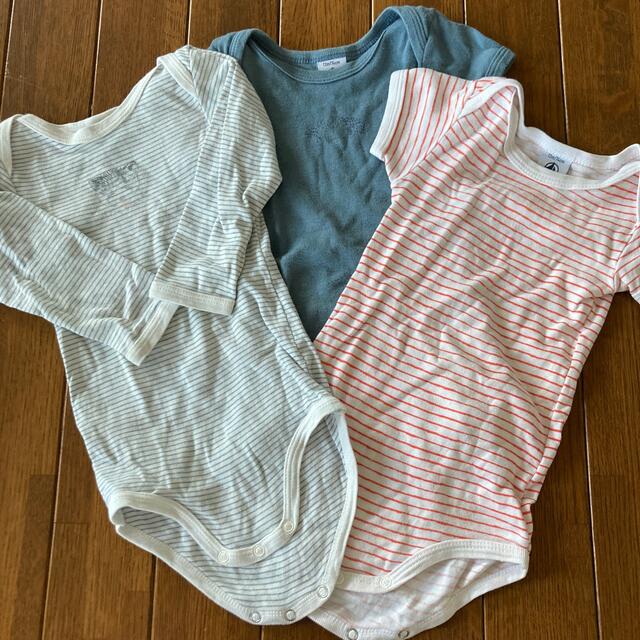 PETIT BATEAU - プチバトー肌着ロンパース3点セットの通販 by フラン414's shop|プチバトーならラクマ