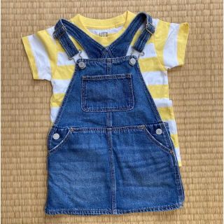 ベビーギャップ(babyGAP)のbabyGAP デニムスカート ユニクロ Tシャツ100(スカート)