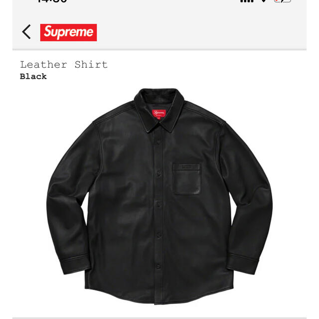 トップスsupreme leather shirt Lサイズ