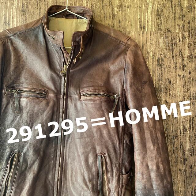 291295=HOMME(ニーキュウイチニーキュウゴーオム)の【291295＝HOMME】SERIALNUMBER L008 レザージャケット メンズのジャケット/アウター(レザージャケット)の商品写真