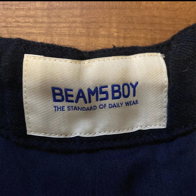 BEAMS BOY(ビームスボーイ)のBEAMS BOY ☆ ウール ワイド イージーパンツ ネイビー レディースのパンツ(カジュアルパンツ)の商品写真