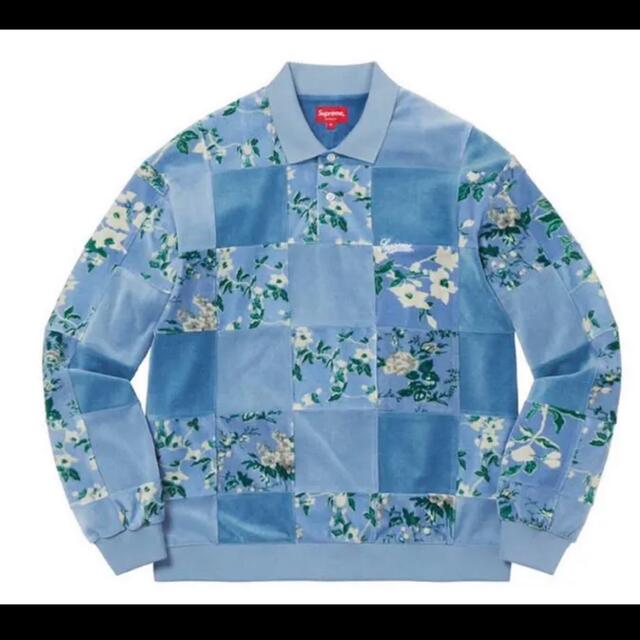 Supreme Floral Patchwork Velour L/S Polo