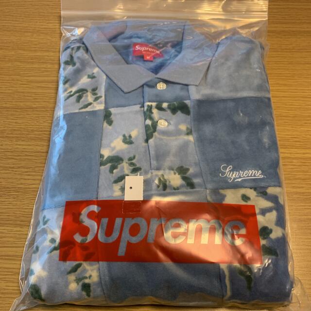 Supreme Floral Patchwork Velour L/S Polo