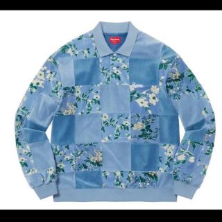 シュプリーム(Supreme)のSupreme Floral Patchwork Velour L/S Polo(ポロシャツ)