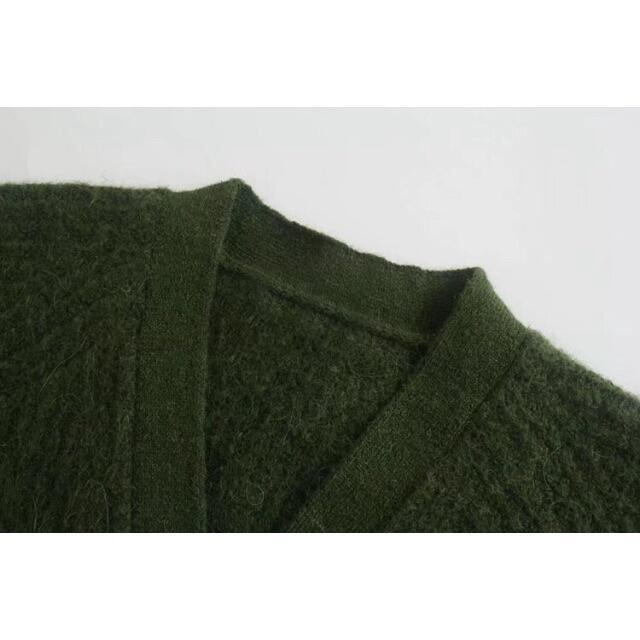 ZARA - 🍁11月新作🍠6936◇khaki カーキ ニット カーディガンの
