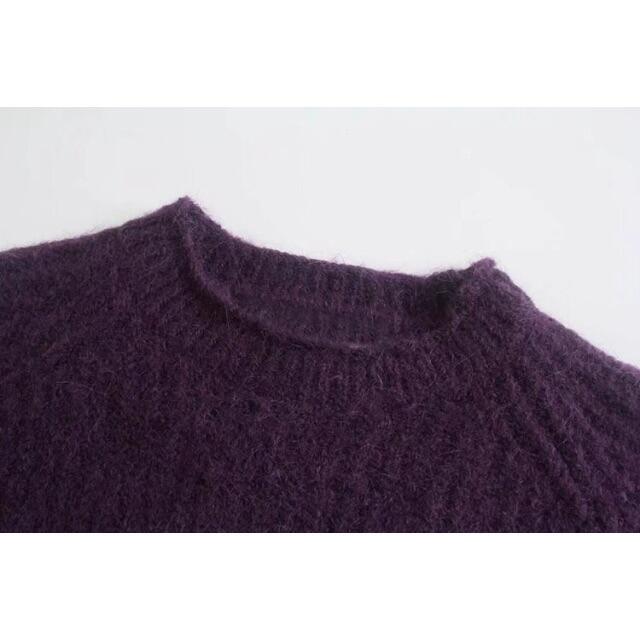 ZARA(ザラ)の🍁11月新作🍠6938◆purple パープル ニット セーター レディースのトップス(ニット/セーター)の商品写真