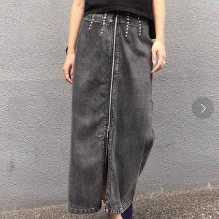 アメリヴィンテージ(Ameri VINTAGE)のりんご様専用　STUDS LINE DENIM SKIRT(ロングスカート)