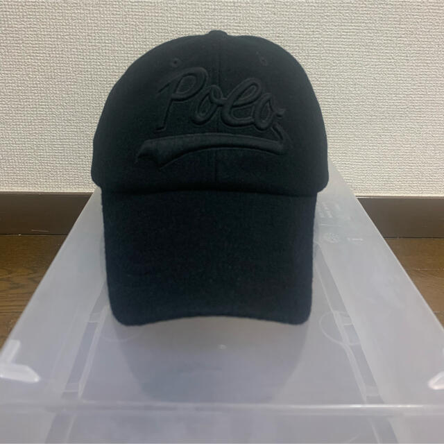 POLO RALPH LAUREN(ポロラルフローレン)のpolo ラルフローレン　cap ウール　ブラックアウト　スクリプト メンズの帽子(キャップ)の商品写真