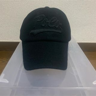 ポロラルフローレン(POLO RALPH LAUREN)のpolo ラルフローレン　cap ウール　ブラックアウト　スクリプト(キャップ)