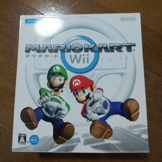 ウィー(Wii)のマリオカートWii ハンドル付き(家庭用ゲームソフト)