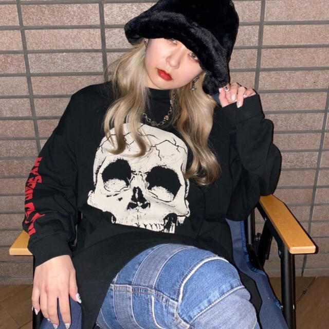 HYSTERIC GLAMOUR - 極美品　ヒステリックグラマー　SKULL HEAD オーバーサイズTシャツ