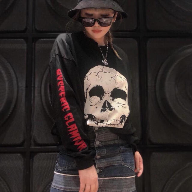 HYSTERIC GLAMOUR(ヒステリックグラマー)の極美品　ヒステリックグラマー　SKULL HEAD オーバーサイズTシャツ メンズのトップス(Tシャツ/カットソー(七分/長袖))の商品写真