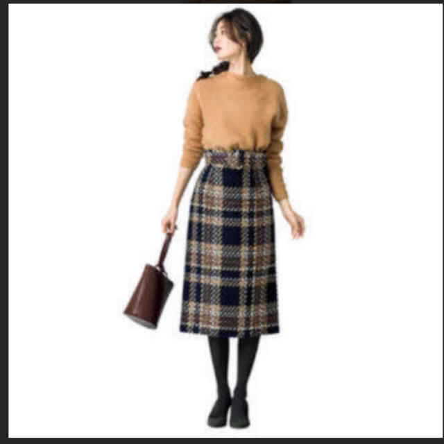 Mila Owen(ミラオーウェン)のミラオーウェン　ツイードスカート レディースのスカート(ひざ丈スカート)の商品写真