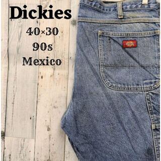 ディッキーズ(Dickies)の90sディッキーズ40×30ブルー青ジーンズペインターパンツボトムスメキシコ(ペインターパンツ)