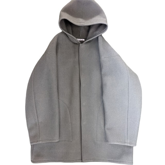 AURALEE  HEAVY MELTON HOODED COAT カーキ4 メンズのジャケット/アウター(チェスターコート)の商品写真