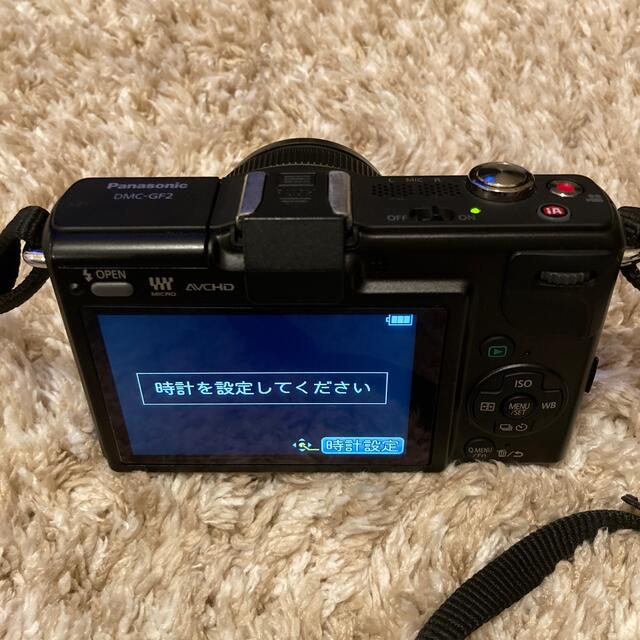 Panasonic(パナソニック)のPanasonic デジタル一眼DMC-GF2 ブラック Wレンズキット スマホ/家電/カメラのカメラ(ミラーレス一眼)の商品写真