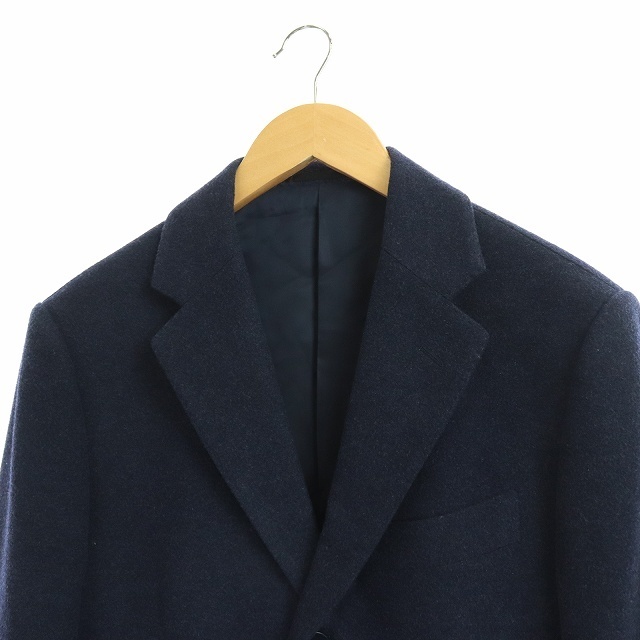TOMORROWLAND(トゥモローランド)のトゥモローランド チェスターフィールドコート ロング カシミヤ混 46 紺 メンズのジャケット/アウター(その他)の商品写真