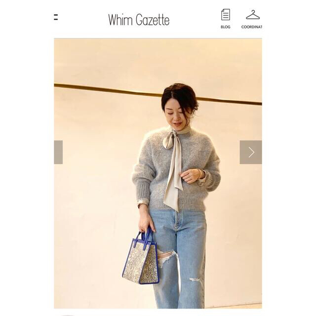 2021AW  Whim Gazette アンゴラクルーネックプルオーバー レディースのトップス(ニット/セーター)の商品写真