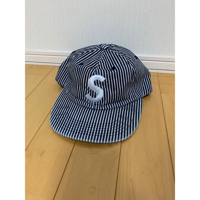 Supreme - supreme デニム素材 ヒッコリー柄 Sロゴ 6パネルキャップ 美 ...