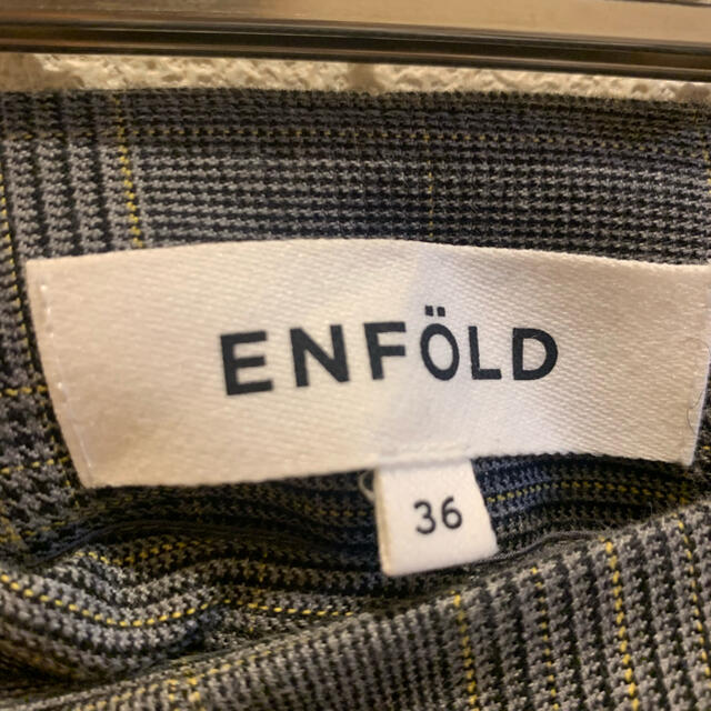 ENFOLD(エンフォルド)のENFOLD リバーチェックミニマルクロップドパンツ　 トラウザー レディースのパンツ(クロップドパンツ)の商品写真