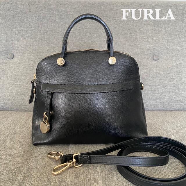 【美品】 FURLA パイパー Sサイズ 2way ブラック ショルダー