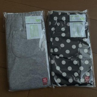 ユニクロ(UNIQLO)の『専用』UNIQLO新品未使用未開封 ユニクロ レギンス 100 グレー ドット(パンツ/スパッツ)