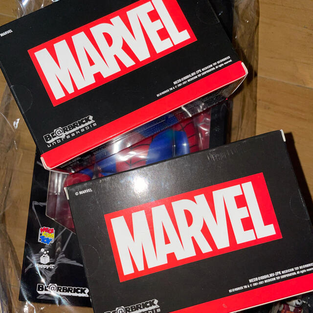 BE@RBRICK ベアブリック マーベルくじ 12個セット　スパイダーマン ハンドメイドのおもちゃ(フィギュア)の商品写真