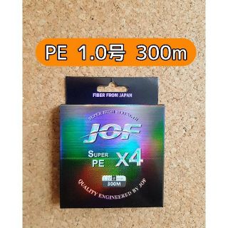 新品　PE ライン　1.0号　4本編み　300m　ブルー　釣糸　1号　4編み(釣り糸/ライン)