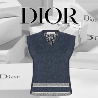 Christian Dior - クリスチャンディオール Dior ノースリーブセーター ネイビー 
