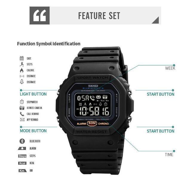 新品　スマートウォッチ　for ios/Android　DW-5600互換 メンズの時計(腕時計(デジタル))の商品写真
