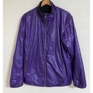 ユニクロ(UNIQLO)のユニクロ リバーシブルジャンパー 紫色 LLサイズ 男女兼用(レザージャケット)
