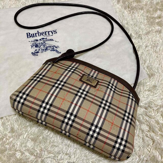 BURBERRY   美品バーバリー ショルダーバッグ ノバチェック シャドー