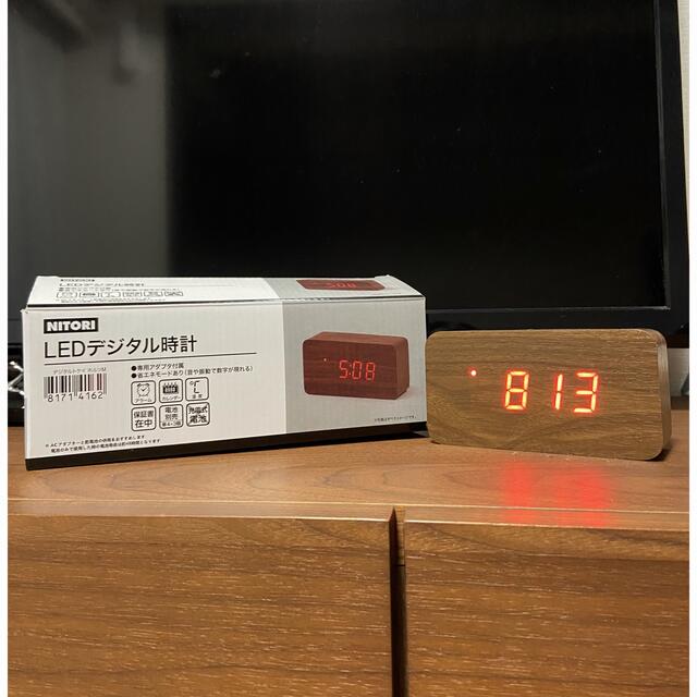 ニトリ(ニトリ)のLEDデジタル時計　ニトリ　Nitori インテリア/住まい/日用品のインテリア小物(置時計)の商品写真