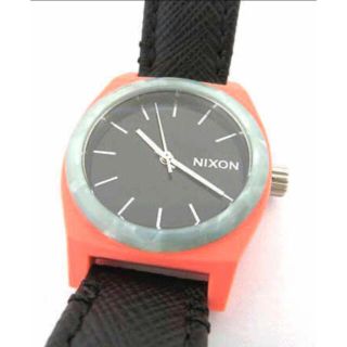 ニクソン(NIXON)の未使用 ニクソン ミディアム タイムテラー SS 腕時計 ピーチ×ブラック (腕時計)