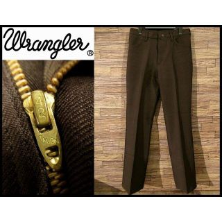 ラングラー(Wrangler)のG② 70s ラングラー ランチャー パンツ スタプレ ブーツカット 茶 W32(スラックス)