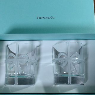 ティファニー(Tiffany & Co.)の【新品未使用】ティファニー　ボウグラスセット　(グラス/カップ)