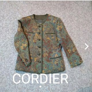 コルディア　CORDIER ノーカラージャケット