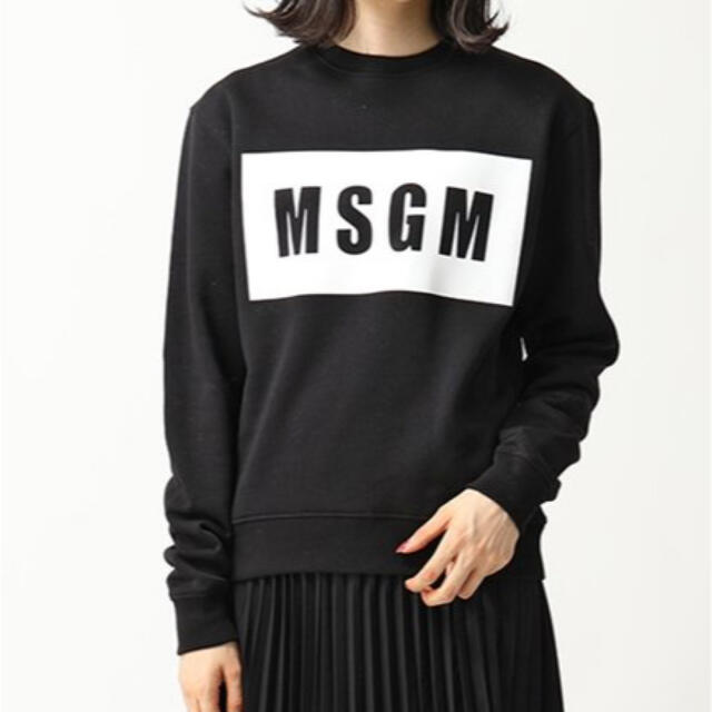 新品MSGM  エムエスジーエム　ロゴスエットトップス　Sサイズ