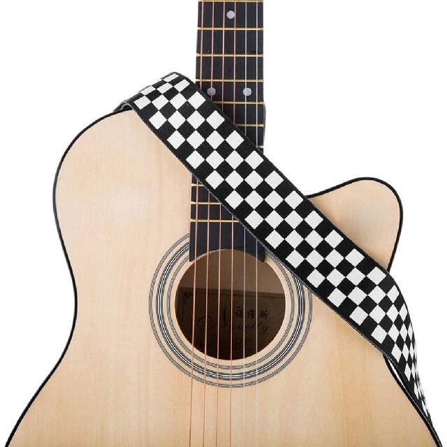 ギターストラップ　チェック柄 楽器のギター(ストラップ)の商品写真