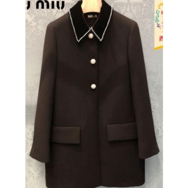 サイズ交換OK】 miumiu - ビジューコート miumiu ロングコート - www