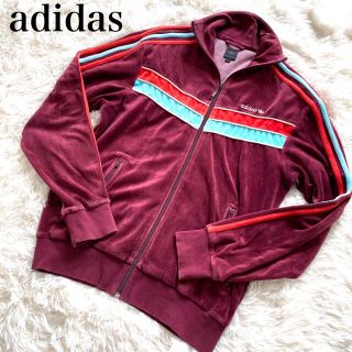 adidas ベロアトラックジャケット　ジャージ　曲がりポケット　80s 90s